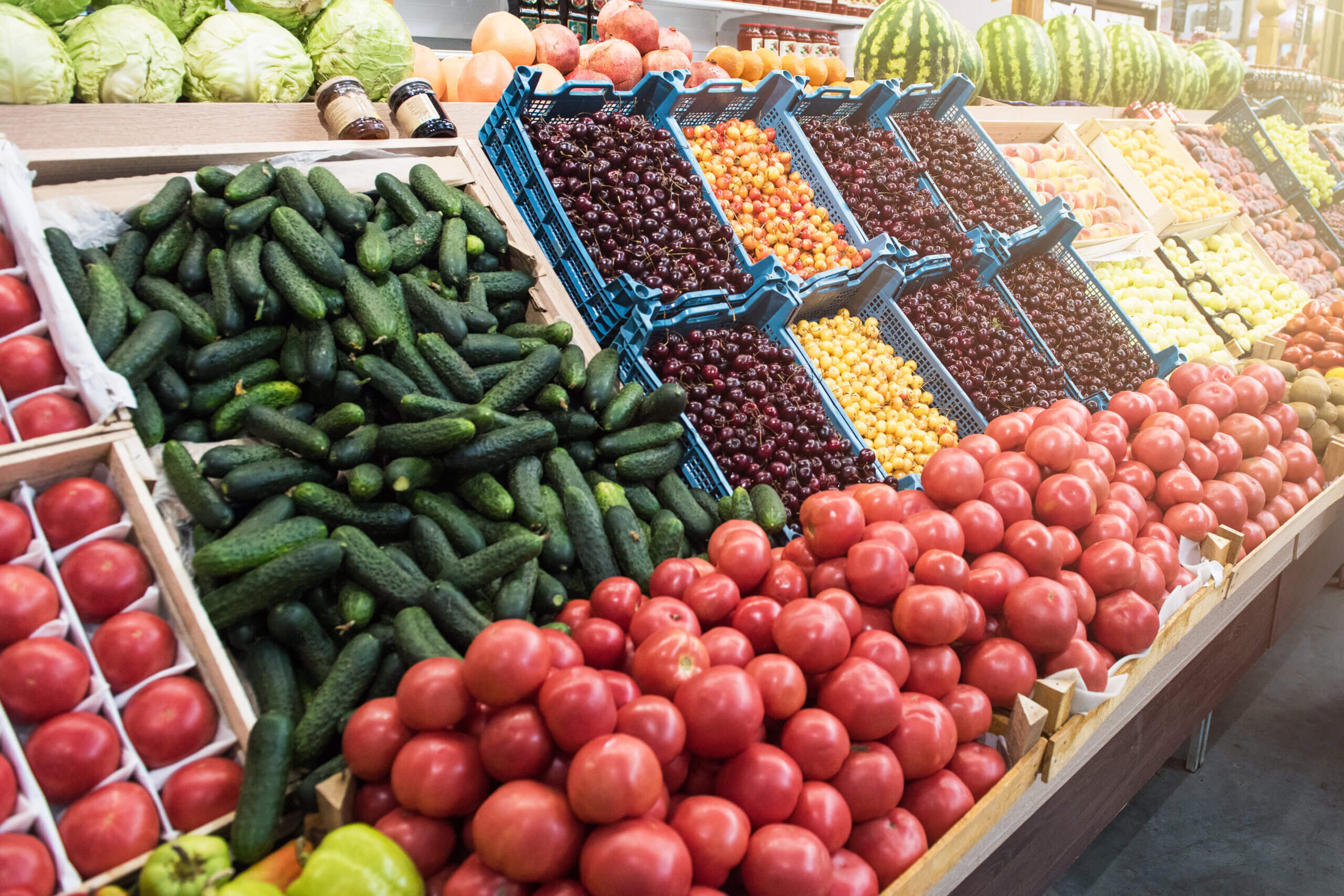 Vegetables at grocery store