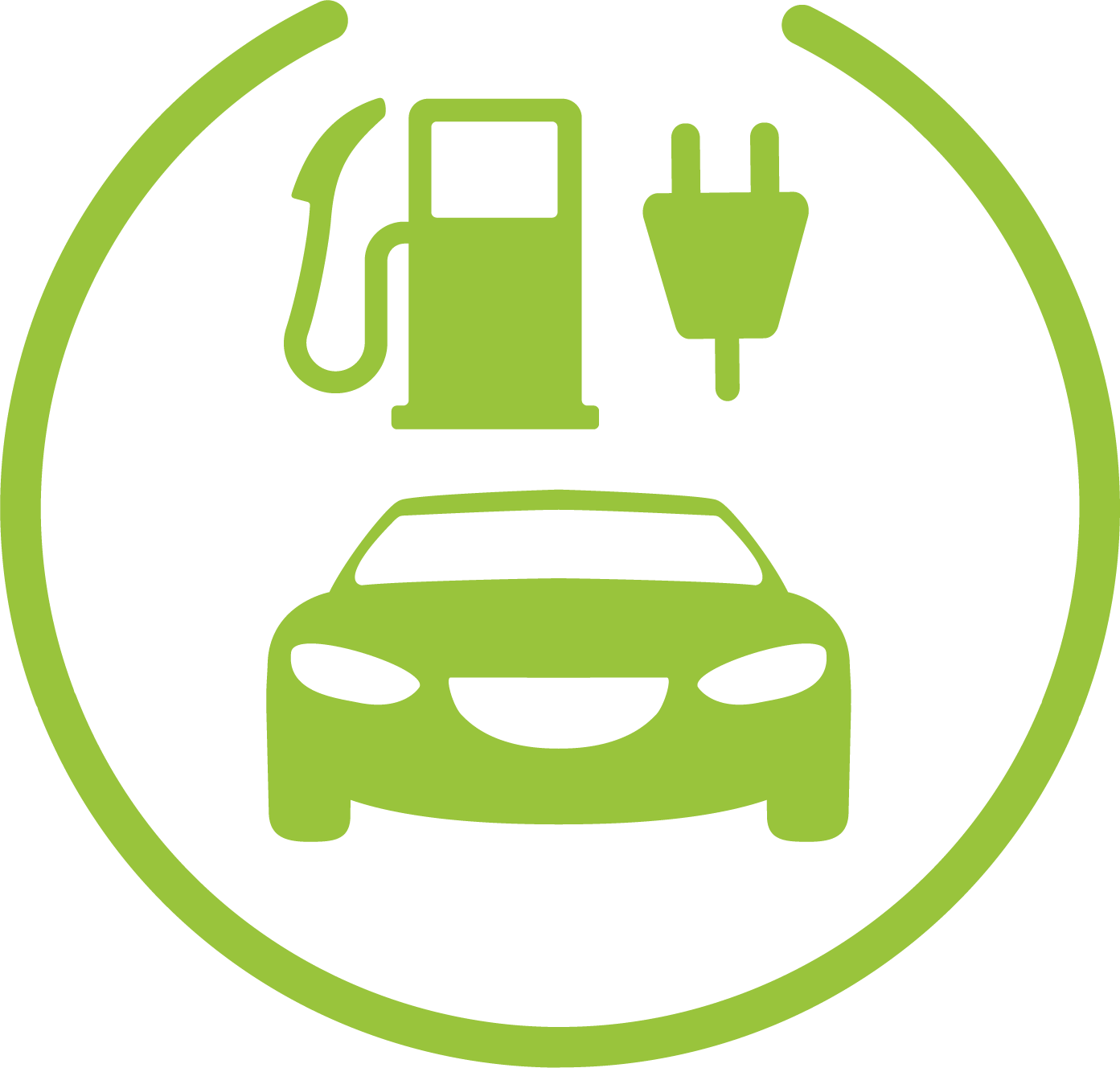 plug in electric car illustration