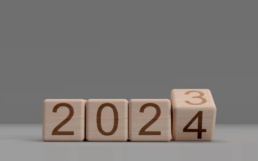 the year 2023 ticking over to 2024