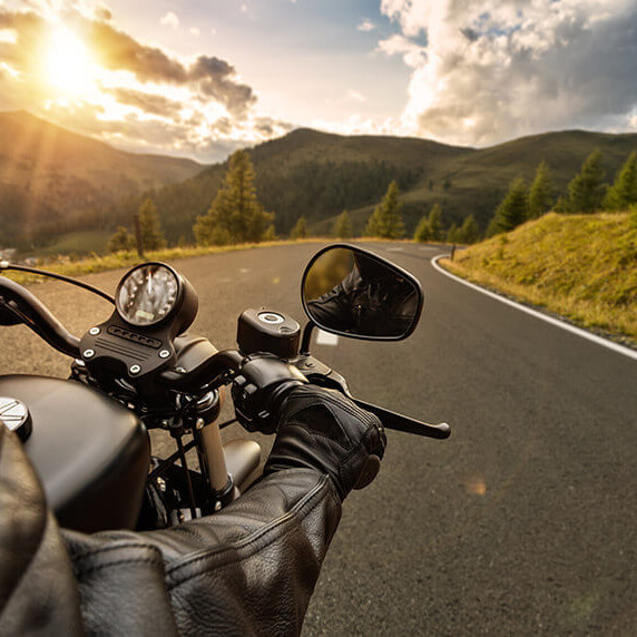 Motorbike on the road