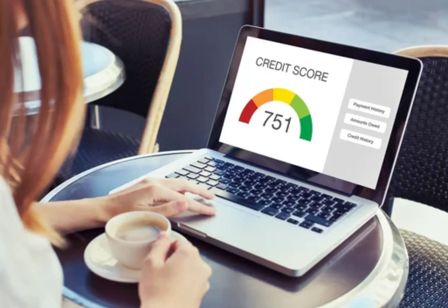 credit score on laptop